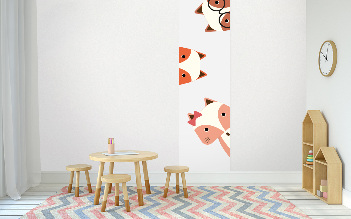 Papier peint Fox Family