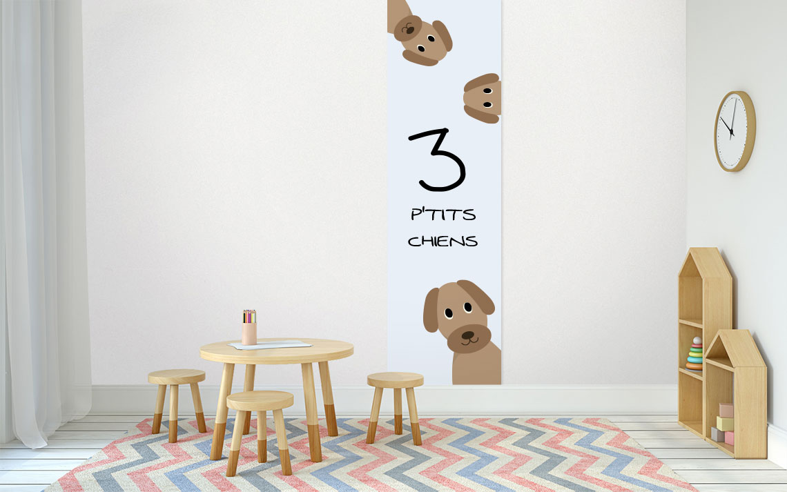 Papier peint 3 p'tits chiens