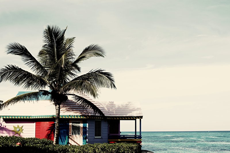 Papier peint Maison des Bahamas