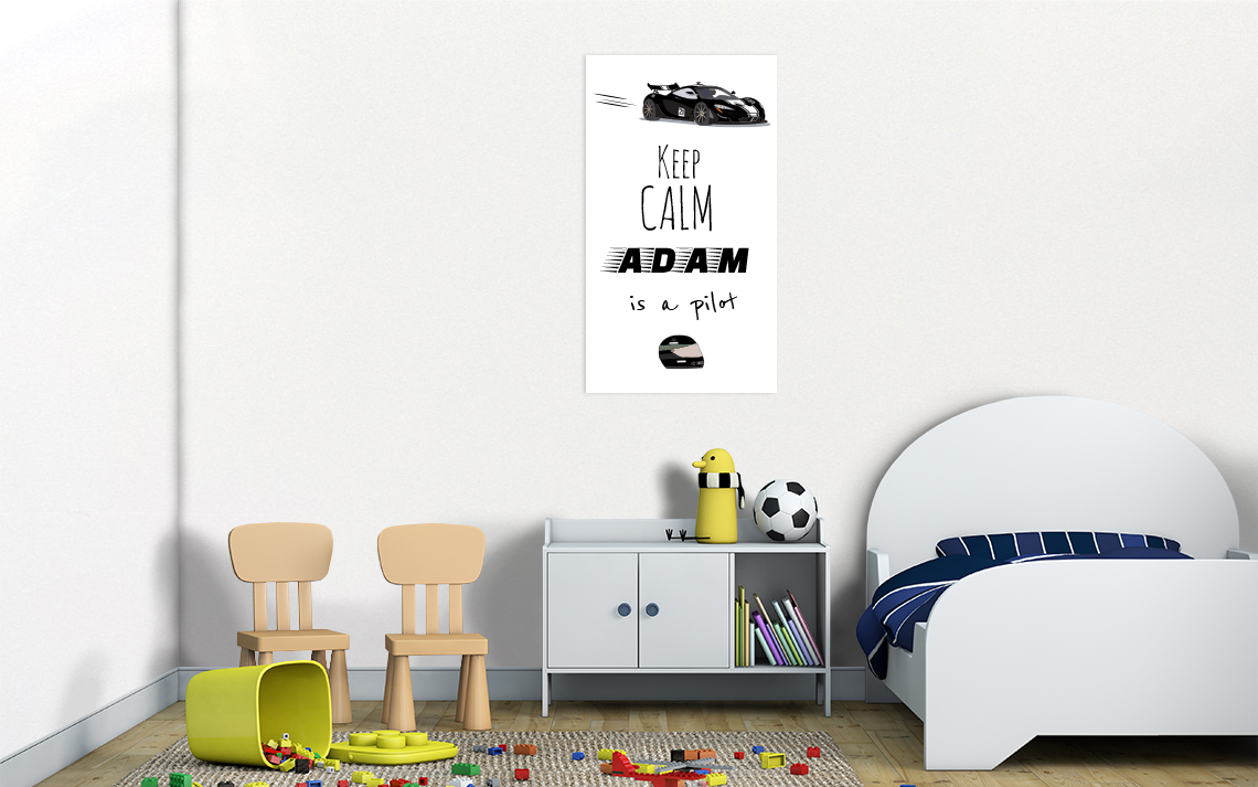 Papier peint Keep calm Adam is a pilot