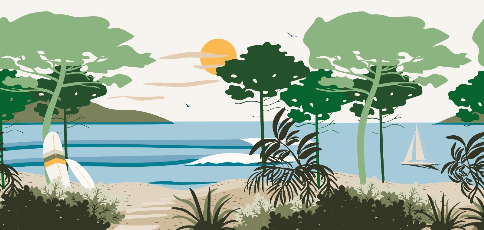 Papier peint Les Landes