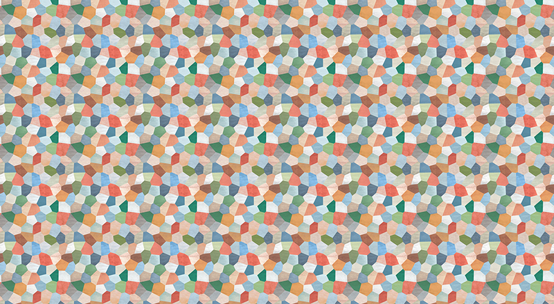 Papier peint Mosaïque multicolore Facettes