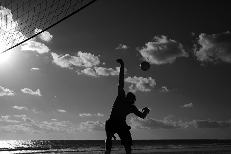 Papier peint Volley sous les tropiques