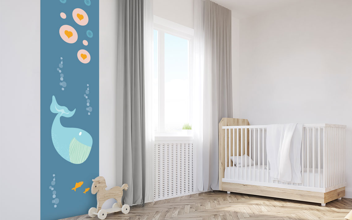Papier peint Paulette la baleine