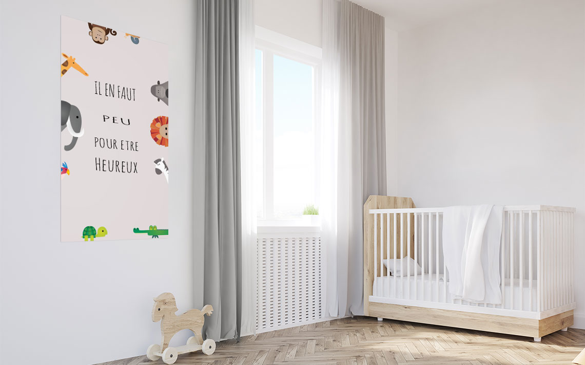 Papier peint Il en faut peu pour être heureux