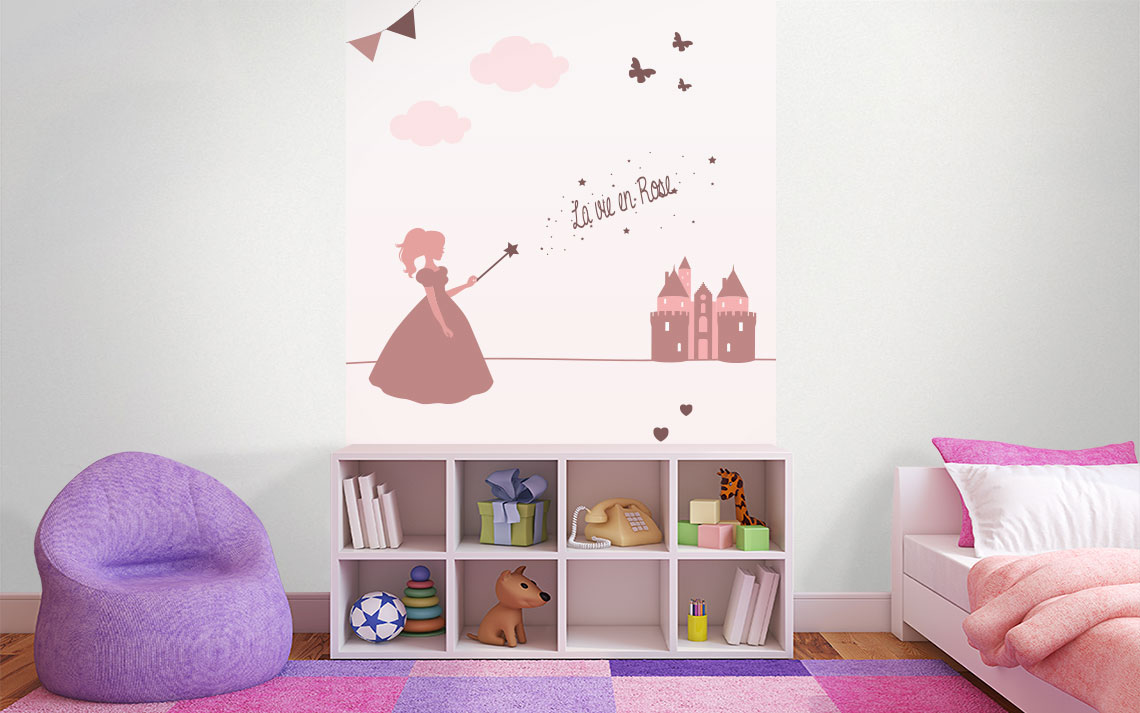 Papier peint La vie en rose