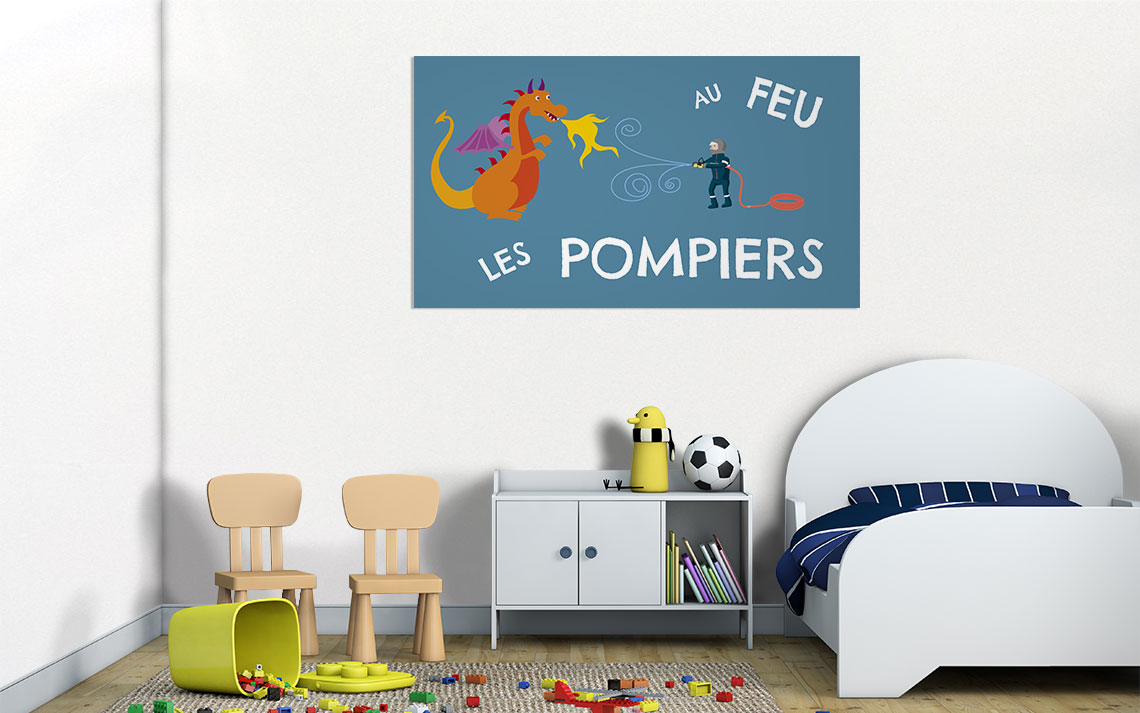 Papier peint Au feu les pompiers !